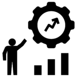 Gear icon with human