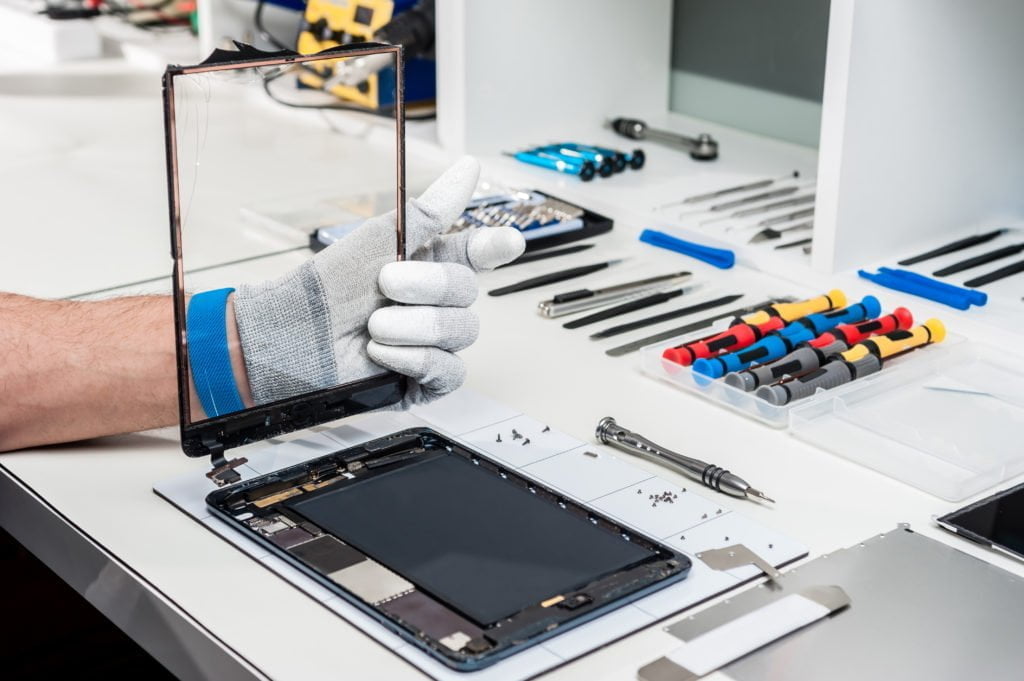 tablet repair workstation